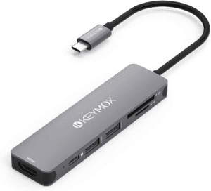USB C Hub Multiple Bond - KEYMOX 6 in 1 USB C Tingle with 2 USB-A, 100W PD Charging